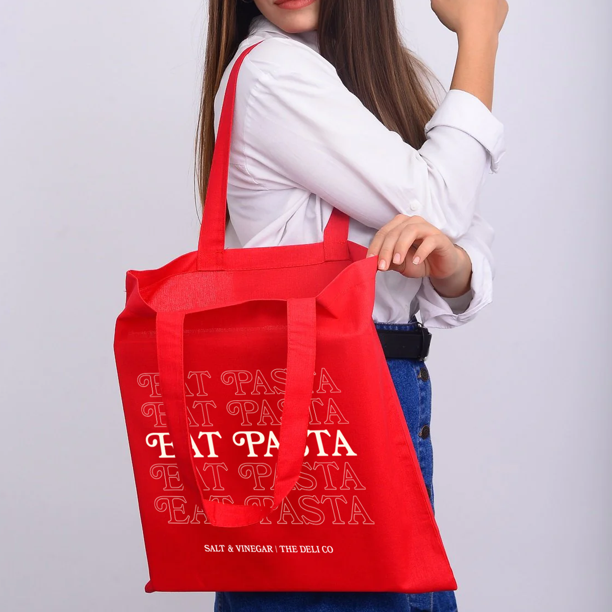 Eat pasta tote bag
