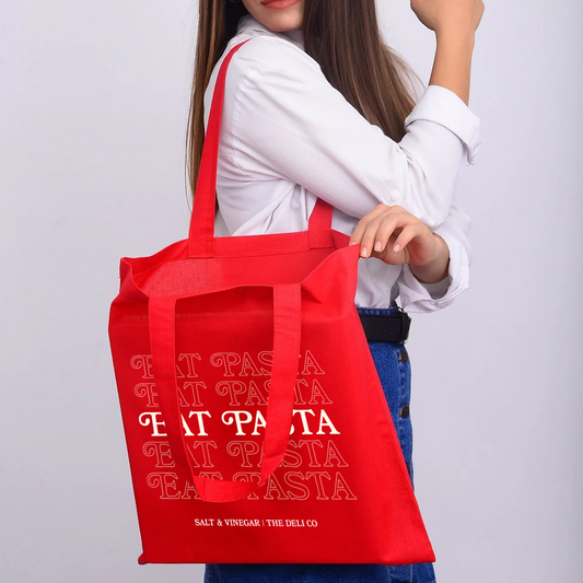 Eat pasta tote bag