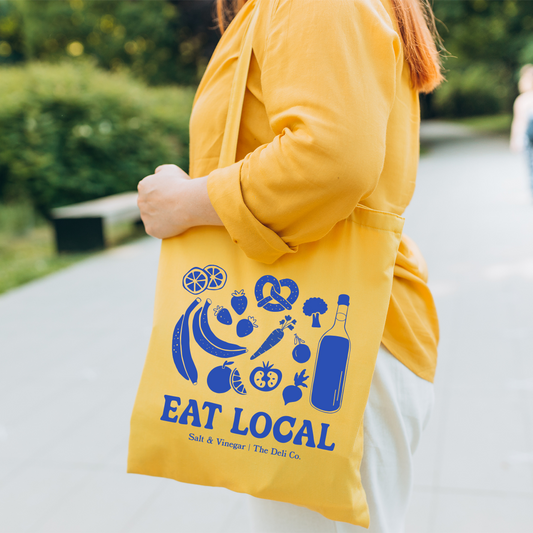 Eat Local Canvas Tote Bag