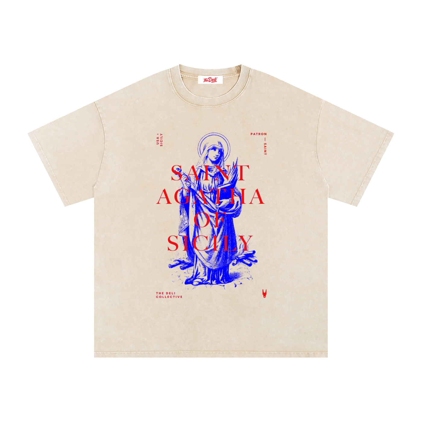 shirt,streetwear,saint,agatha,sicily,philly,philadelphia,tshirt,deli,collective